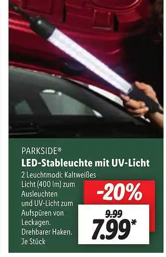 Lidl Parkside led-stableuchte mit uv-licht Angebot