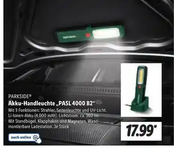 Lidl Parkside akku-handleuchte pasl4000b2 Angebot