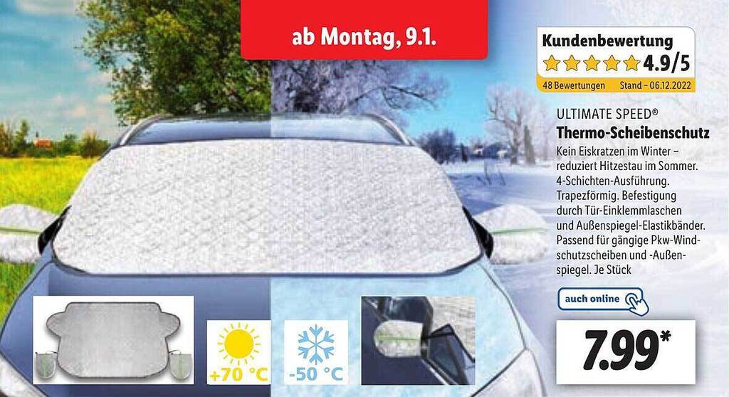 Ultimate speed thermoscheibenschutz Angebot bei Lidl