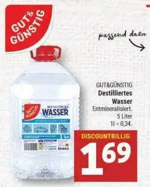 Marktkauf Gut & gunstig destillertes wasser Angebot