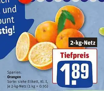 REWE Kaufpark Orangen Angebot