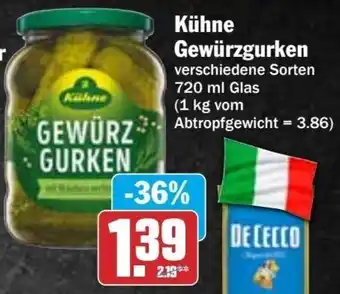 HIT Ullrich Kühne Gewürzgurken 720 ml Glas Angebot