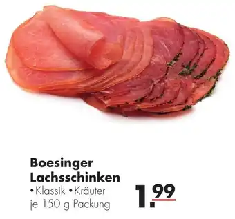 Handelshof Boesinger Lachsschinken 150 g Packung Angebot