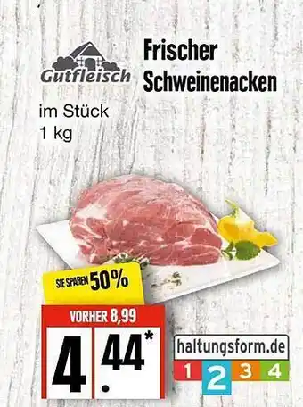 Edeka Frischemarkt Frischer schweinenacken gutfleisch Angebot