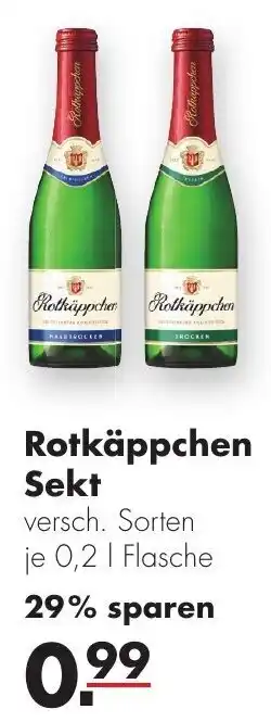 Handelshof Rotkäppchen Sekt 0,2 L Flasche Angebot