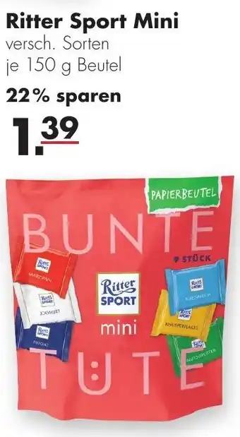 Handelshof Ritter Sport Mini 150 g Beutel Angebot