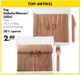 Handelshof Top Gabeln/Messer/Löffel 100er Packung Angebot