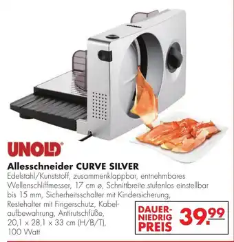 Handelshof Unold Allesschneider Curve Silver Angebot