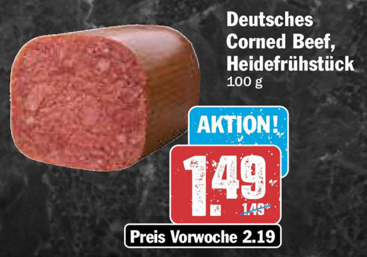 Deutsches Corned Beef, Heidefrühstück 100 g Angebot bei Hit