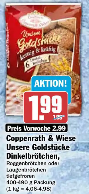 Hit Coppenrath & Wiese Unsere Goldstücke Dinkelbrötchen 400-490 g Packung Angebot