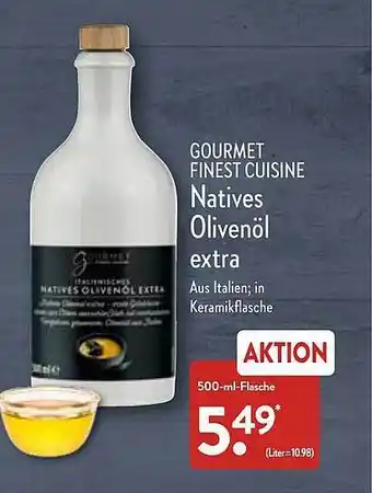 Aldi Nord Gourmet finest cuisine natives olivenöl extra Angebot