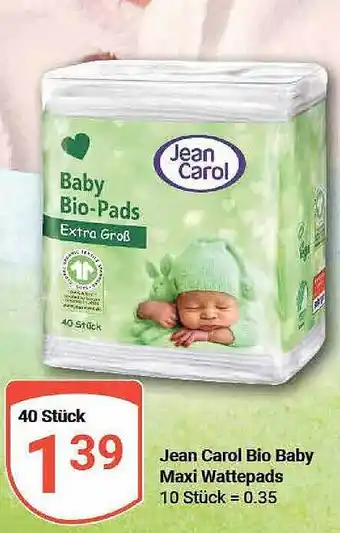 Globus Jean carol bio baby maxi wattepads Angebot