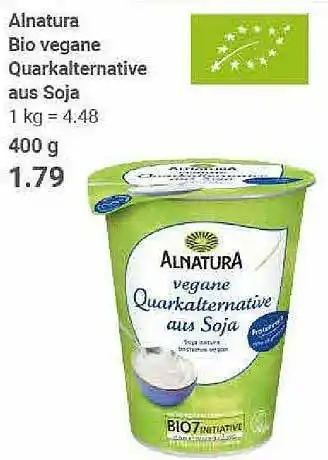 Globus Alnatura bio vegane quarkalternative aus soja Angebot