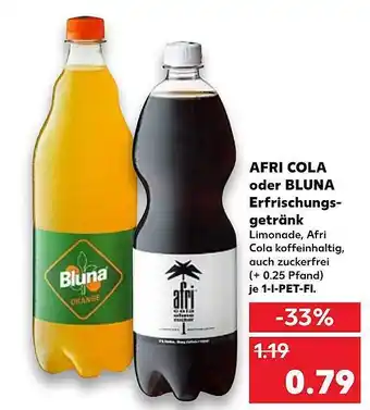 Kaufland Afri cola oder bluna erfrischungsgetränk Angebot