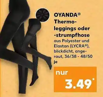 Kaufland Oyanda thermoleggings oder -strumpfhose Angebot
