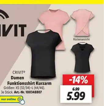 Lidl Crivit damen funktionsshirt kurzarm Angebot