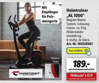 Lidl Heimtrainer „al 1000” christopeit Angebot