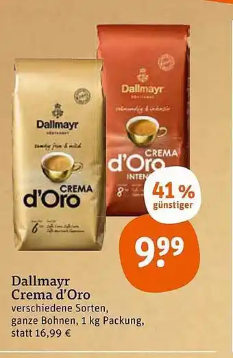 tegut Dallmayr crema d'oro Angebot