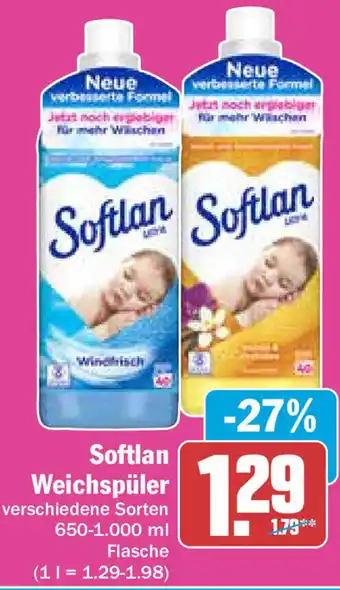 Hit Softlan Weichspüler 650-1000 ml Flasche Angebot