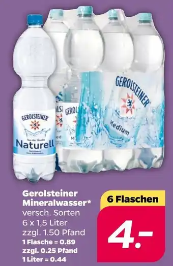 NETTO Gerolsteiner Mineralwasser 6*1,5 L Angebot