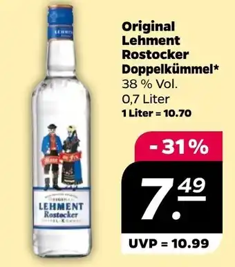 NETTO Original Lehment Rostocker Doppelkummel 700 ml Angebot