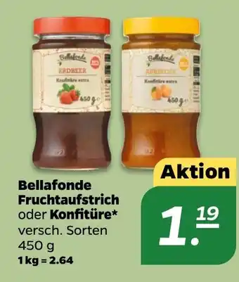 NETTO Bellafonde Fruchtaufstrich o. Konfiture 450g Angebot