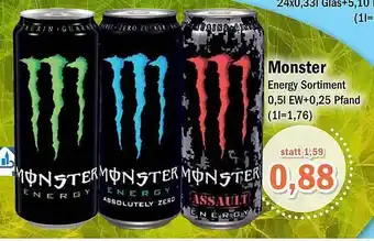 Aktiv Irma Monster energy sortiment Angebot