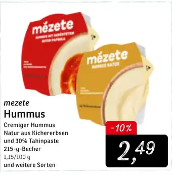 KONSUM Mezete Hummus 215g Angebot