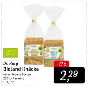 KONSUM Dr. Karg Bioland Knäcke 200g Angebot