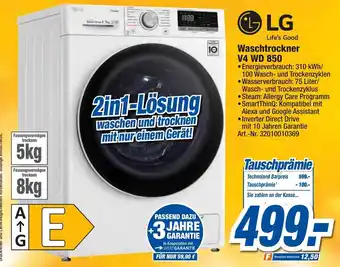 expert Techno Land LG Waschtrockner V4 WD 850 Angebot