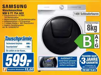 expert Techno Land Samsung Waschmachine WW8TT754AEX Angebot