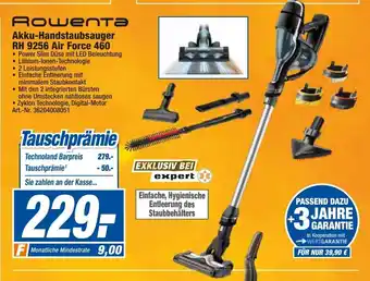 expert Techno Land Rowenta Akku Handstaubsauger RH 9256 Air Force 460 Angebot