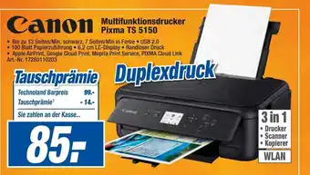 expert Techno Land Canon Multifunktionsdrucker Pixma TS 5150 Angebot