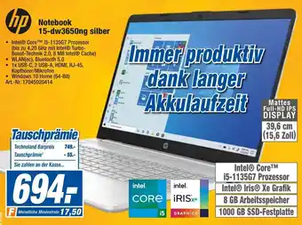 expert Techno Land hp Notebook 15-dw3650ng silber Angebot