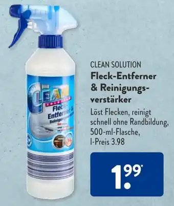 Aldi Süd Clean Solution Fleck Entferner & Reinigungsverstärker 500 ml Flasche Angebot