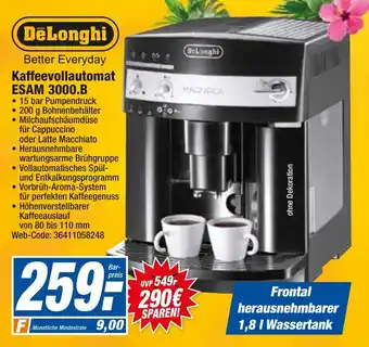 HEM Expert DeLonghi Kaffeevollautomat ESAM 3000.B Angebot