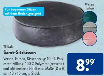 Aldi Süd Tukan Samt Sitzkissen Angebot