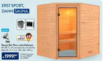 Aldi Süd Sauna-Set Vera, naturbelassen Angebot