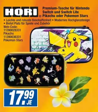 HEM Expert Hori Premium Tasche für Nintendo Switch und Switch Lite Pikachu oder Pokemon Stars Angebot