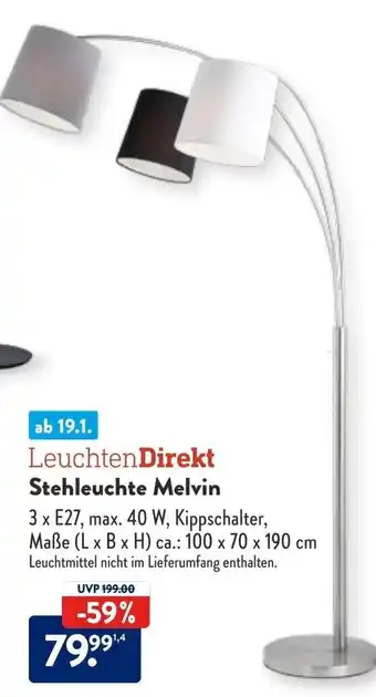 Aldi Süd Leuchten Direkt Stehleuchte Melvin Angebot