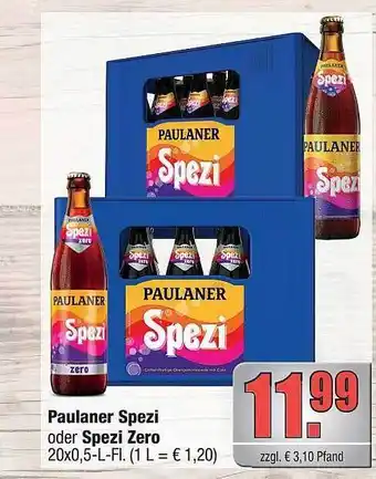 alldrink Paulaner spezi oder zero Angebot