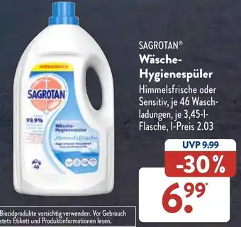 Aldi Süd Sagrotan Wäsche Hygienespüler 3,45 L Flasche Angebot