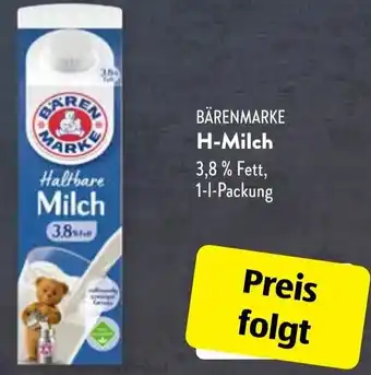 Aldi Süd Bärenmarke H-Milch 1 L Packung Angebot