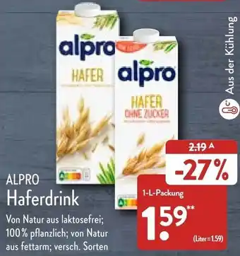 Aldi Nord Alpro Haferdrink 1 L Packung Angebot