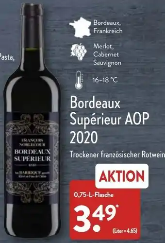 Aldi Nord Bordeaux Supérieur AOP 2020 Angebot