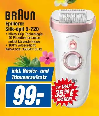 HEM Expert Braun Epilierer Silk Epil 9-720 Angebot