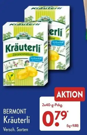 Aldi Nord Bermont Kräuterli 2x40 g Pckg. Angebot