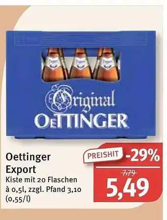 Feneberg Oettinger export Angebot