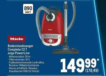 METRO Miele bodenstaubsauger complete c2 t ango powerline Angebot