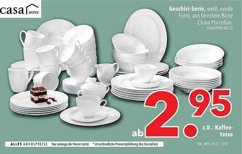 Casa nova geschirr-serie Angebot bei Schaffrath